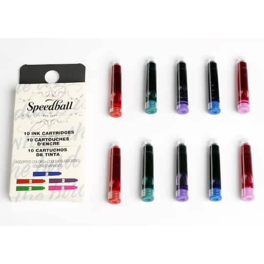 12 Packs: 10 ct. (120 total) Speedball® Calligraphy Ink Cartridges